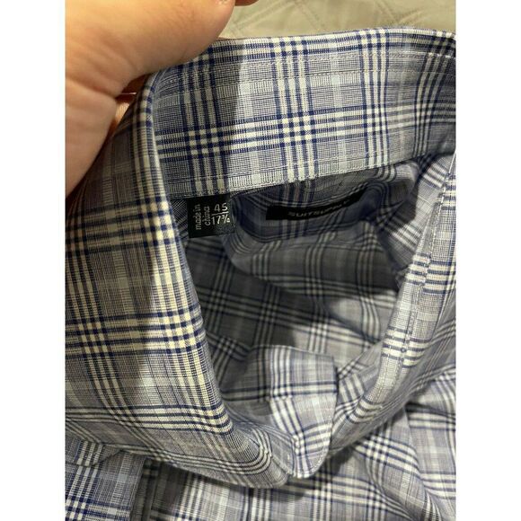 Suitsupply Men's Long‎ Sleee Dress Shirt Nova Check Cotton Size 17 3/4 - 45 - Picture 8 of 9